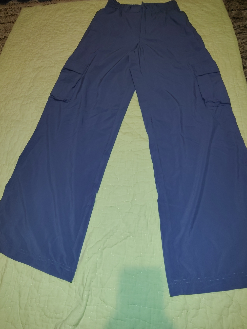 aerie Wide-Leg Cargo Pants in Blue